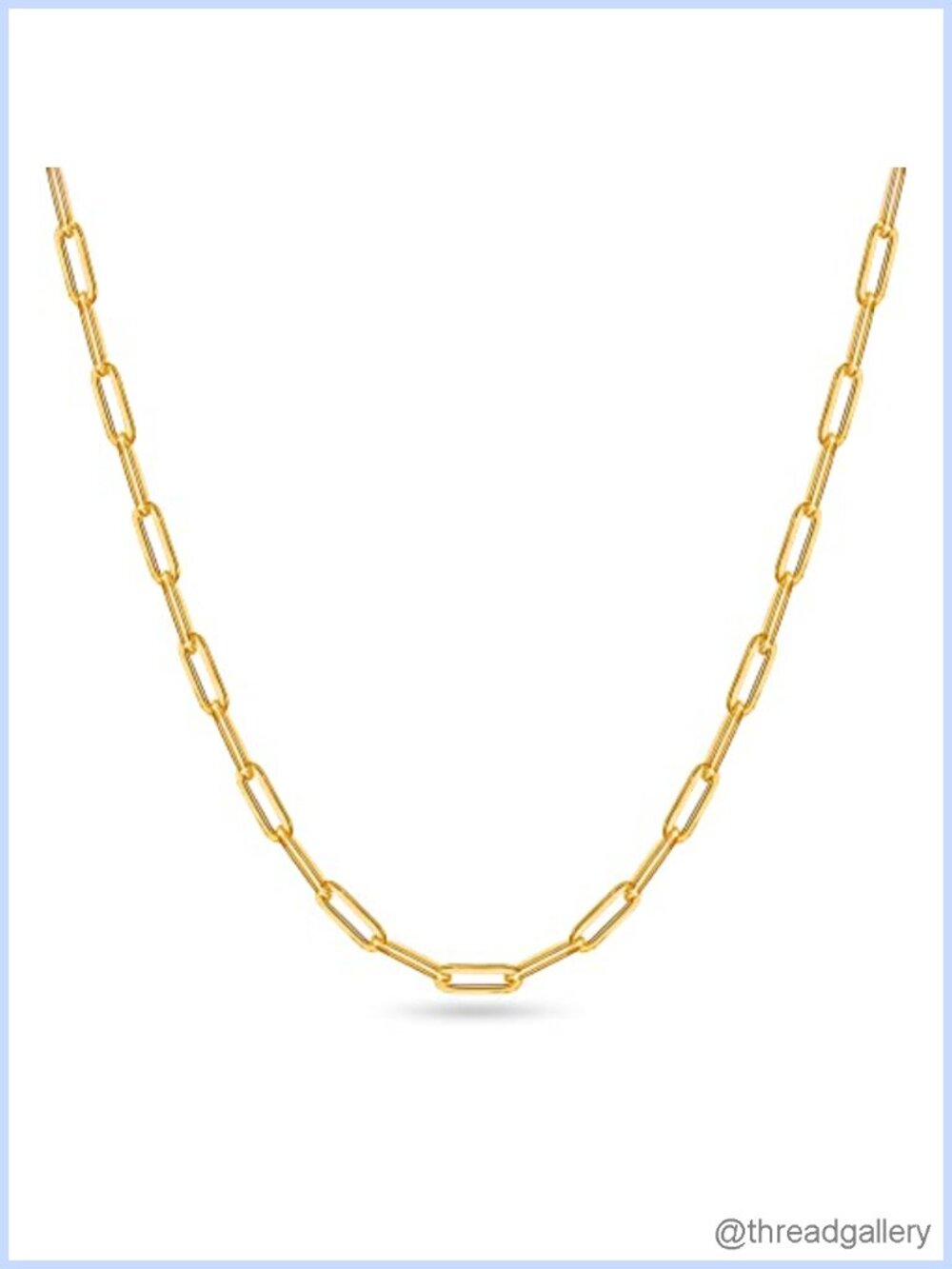 925 Sterling Silver Clasp 14K Gold Plated Paperclip Chain Necklace Women